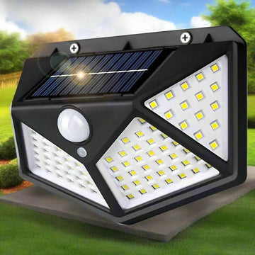 Solvägglampa med 100 LED